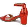 imageNaturalizer Womens Vera Ankle Strap Block Heel Dress SandalOrange Metallic Snake
