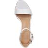 imageNaturalizer Womens Vera Ankle Strap Block Heel Dress SandalPearl White Satin