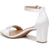 imageNaturalizer Womens Vera Ankle Strap Block Heel Dress SandalPearl White Satin