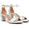 imageNaturalizer Womens Vera Ankle Strap Block Heel Dress SandalPearl White Satin