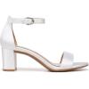 imageNaturalizer Womens Vera Ankle Strap Block Heel Dress SandalPearl White Satin