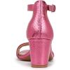 imageNaturalizer Womens Vera Ankle Strap Block Heel Dress SandalPink Metallic Snake