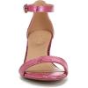 imageNaturalizer Womens Vera Ankle Strap Block Heel Dress SandalPink Metallic Snake