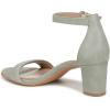imageNaturalizer Womens Vera Ankle Strap Block Heel Dress SandalPistachio Green Suede
