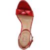 imageNaturalizer Womens Vera Ankle Strap Block Heel Dress SandalRed Metallic Snake