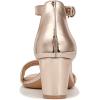 imageNaturalizer Womens Vera Ankle Strap Block Heel Dress SandalRose Gold Faux Leather