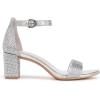 imageNaturalizer Womens Vera Ankle Strap Block Heel Dress SandalSilver Glitz