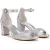 imageNaturalizer Womens Vera Ankle Strap Block Heel Dress SandalSilver Glitz