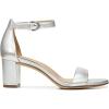 imageNaturalizer Womens Vera Ankle Strap Block Heel Dress SandalSilver Leather