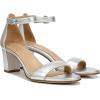 imageNaturalizer Womens Vera Ankle Strap Block Heel Dress SandalSilver Leather