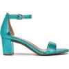 imageNaturalizer Womens Vera Ankle Strap Block Heel Dress SandalTeal Metallic Snake