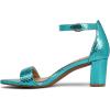 imageNaturalizer Womens Vera Ankle Strap Block Heel Dress SandalTeal Metallic Snake