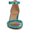 imageNaturalizer Womens Vera Ankle Strap Block Heel Dress SandalTeal Metallic Snake