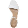 imageNaturalizer Womens Vera Ankle Strap Block Heel Dress SandalWhite Leather