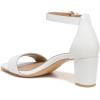 imageNaturalizer Womens Vera Ankle Strap Block Heel Dress SandalWhite Leather