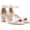 imageNaturalizer Womens Vera Ankle Strap Block Heel Dress SandalWhite Leather