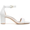 imageNaturalizer Womens Vera Ankle Strap Block Heel Dress SandalWhite Leather