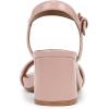 imageNaturalizer womens Izzy Block Heel Ankle Strap SandalCameo Pink