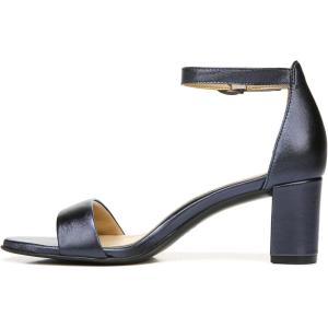 imageNaturalizer Womens Vera Ankle Strap Block Heel Dress SandalFrench Navy Metallic Leather