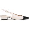 imageNaturalizer Womens Banks PumpSatin Pearl WhiteBlack Toe Cap