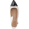 imageNaturalizer Womens Banks PumpSatin Pearl WhiteBlack Toe Cap