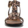 imageNaturalizer Womens Brandy Flat SandalDark Brown Leopard Suede