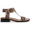 imageNaturalizer Womens Brandy Flat SandalDark Brown Leopard Suede