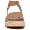 imageNaturalizer Womens Deara Platform Flat SandalCookie Dough Tan