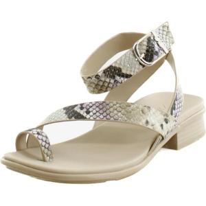 imageNaturalizer Womens Birch Strappy Flat SandalWhite Snake Pattern Leather