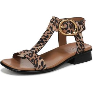 imageNaturalizer Womens Brandy Flat SandalDark Brown Leopard Suede