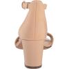imageNaturalizer Womens Vera Ankle Strap Block Heel Dress SandalSoft Nude Leather