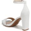 imageNaturalizer womens JoyHeeled SandalPearl White Satin Fabric