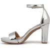 imageNaturalizer womens JoyHeeled SandalSilver Metallic Smooth