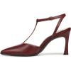 imageNaturalizer Womens Astrid Pointed Toe TStrap PumpCranberry Red Leather
