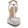 imageNaturalizer Womens Astrid Pointed Toe TStrap PumpMetallic Sliver