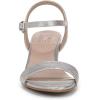 imageNaturalizer Womens Bristol SandalSoft Silver Metallic Linen