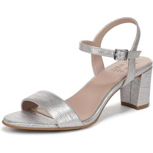 imageNaturalizer Womens Bristol SandalSoft Silver Metallic Linen