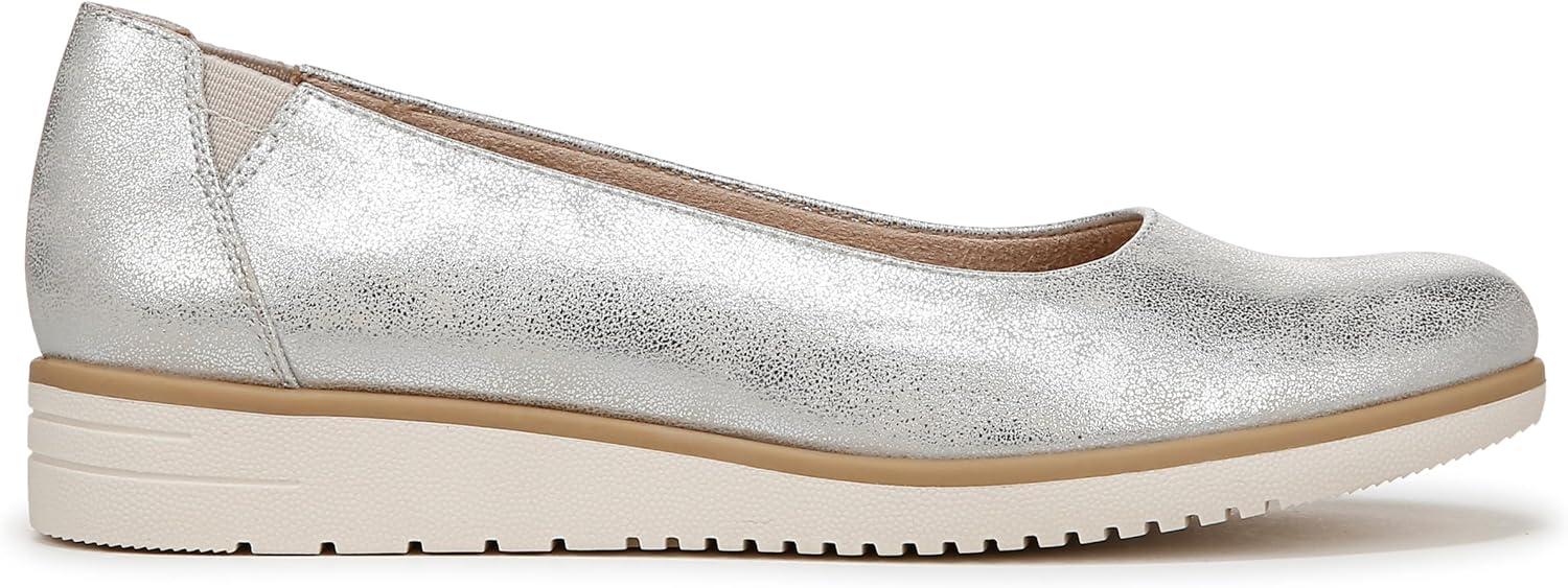 imageNaturalizer Womens Idea Slip on Ballet FlatSilver Metallic