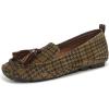 imageNaturalizer Womens Betsy Driving Style LoaferOlive Houdstooth Suede