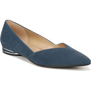 imageNaturalizer Womens Havana Pointed Toe Slip On Dress Ballet FlatOceanic Blue Suede
