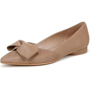 imageNaturalizer Womens Havana Pointed Toe Slip On Dress Ballet FlatTaupe Bow