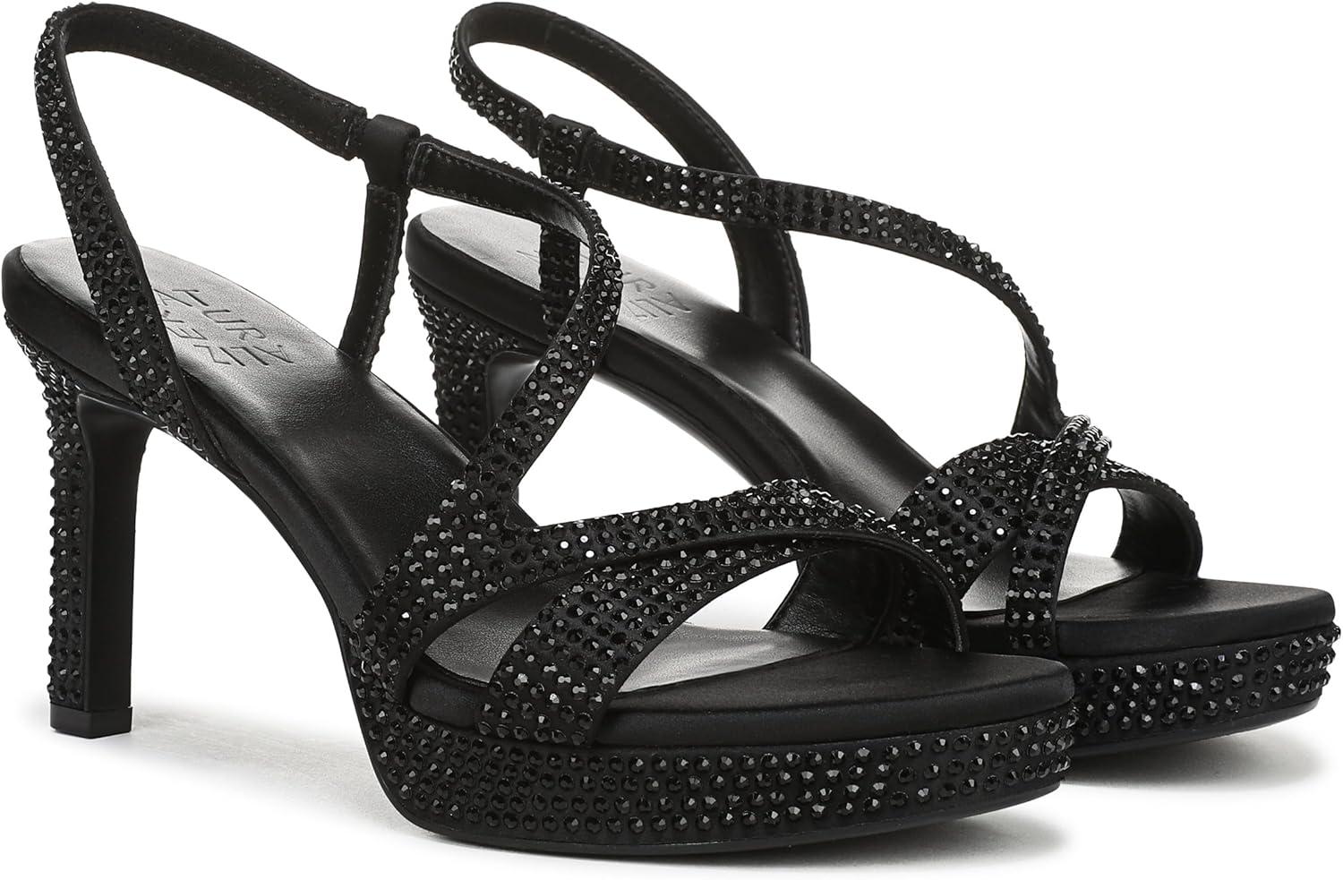 imageNaturalizer Womens Abby Heeled SandalBlack Satin