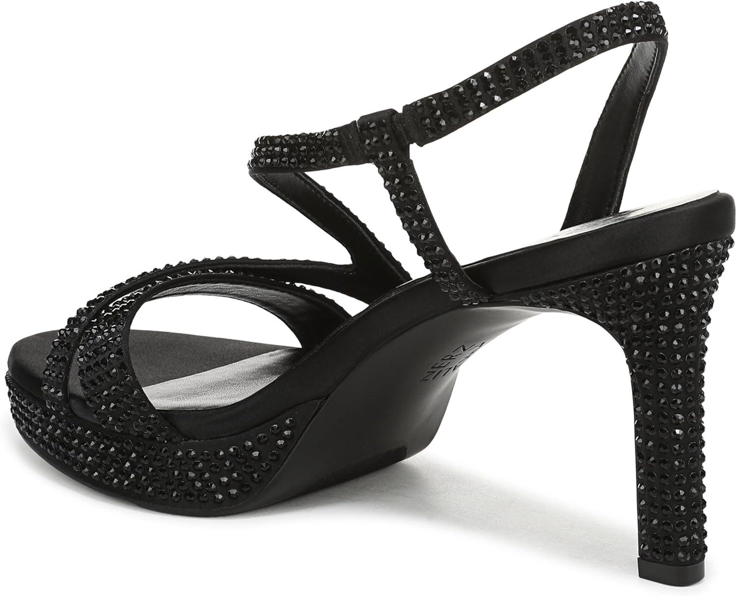 imageNaturalizer Womens Abby Heeled SandalBlack Satin