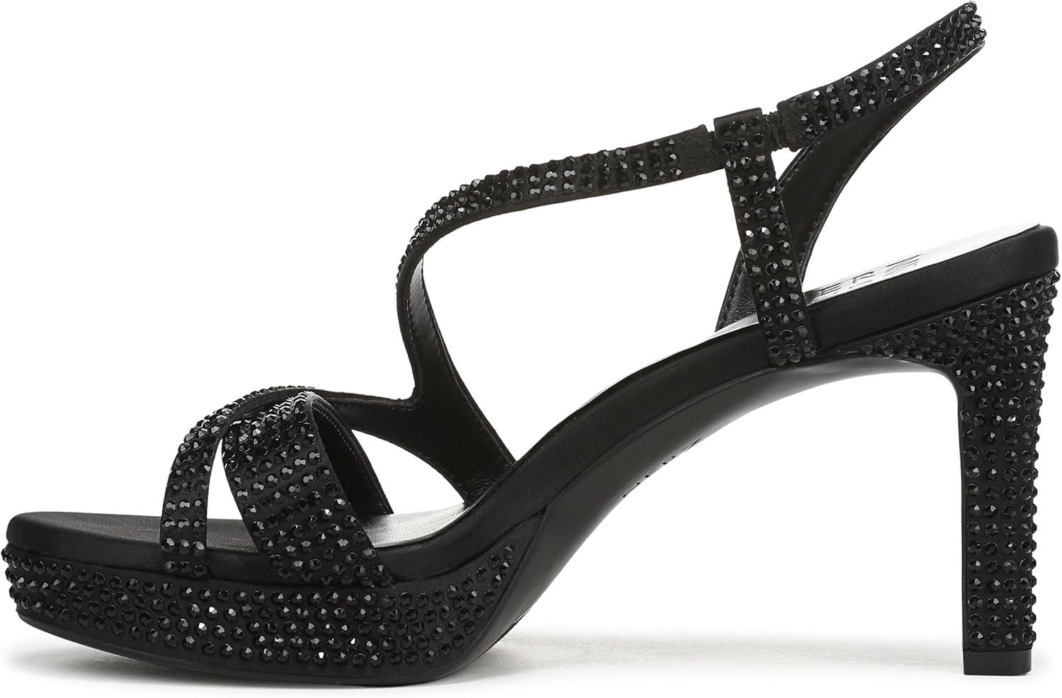 imageNaturalizer Womens Abby Heeled SandalBlack Satin