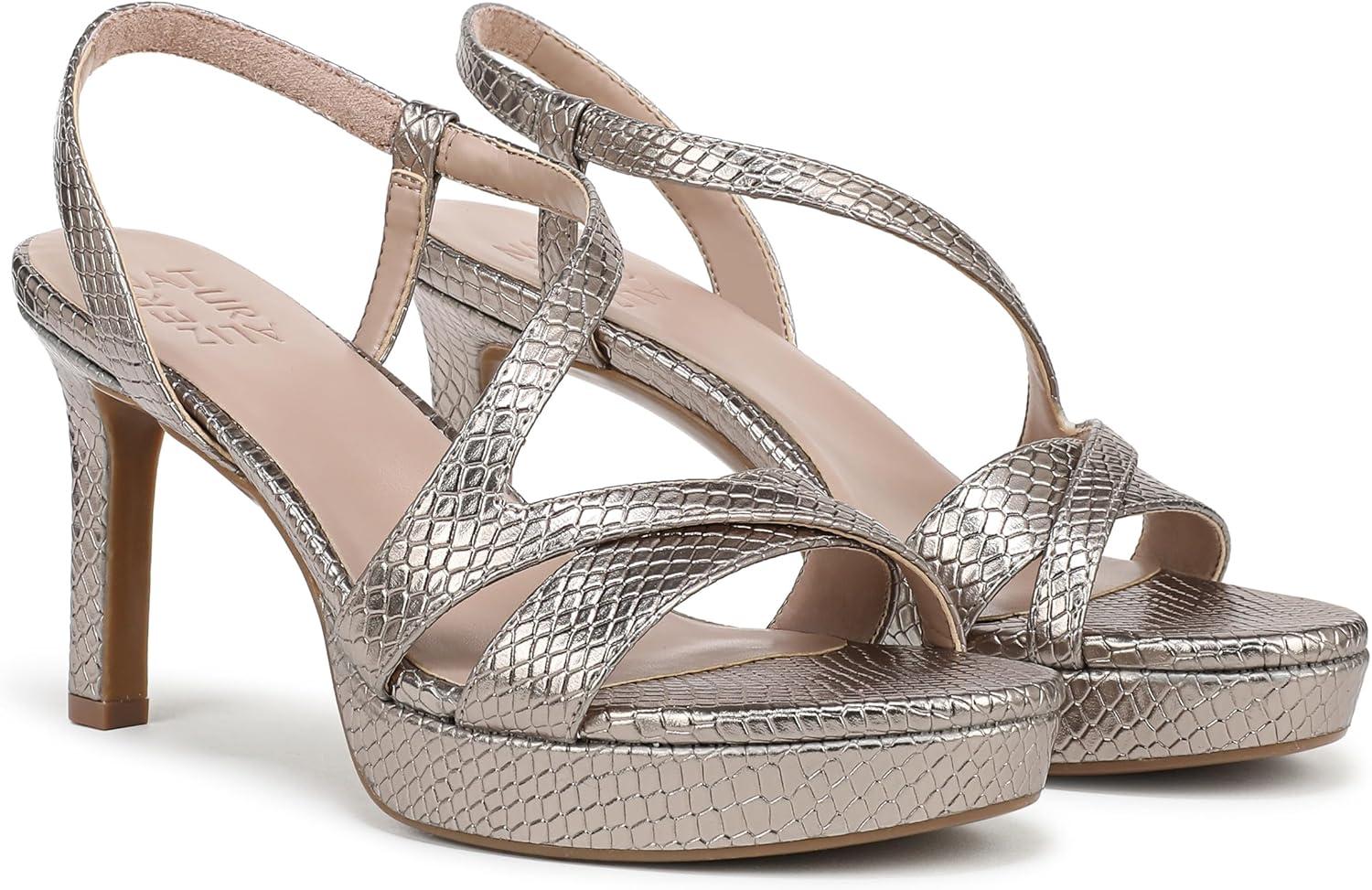 imageNaturalizer Womens Abby Heeled SandalPewter Snake Faux Leather