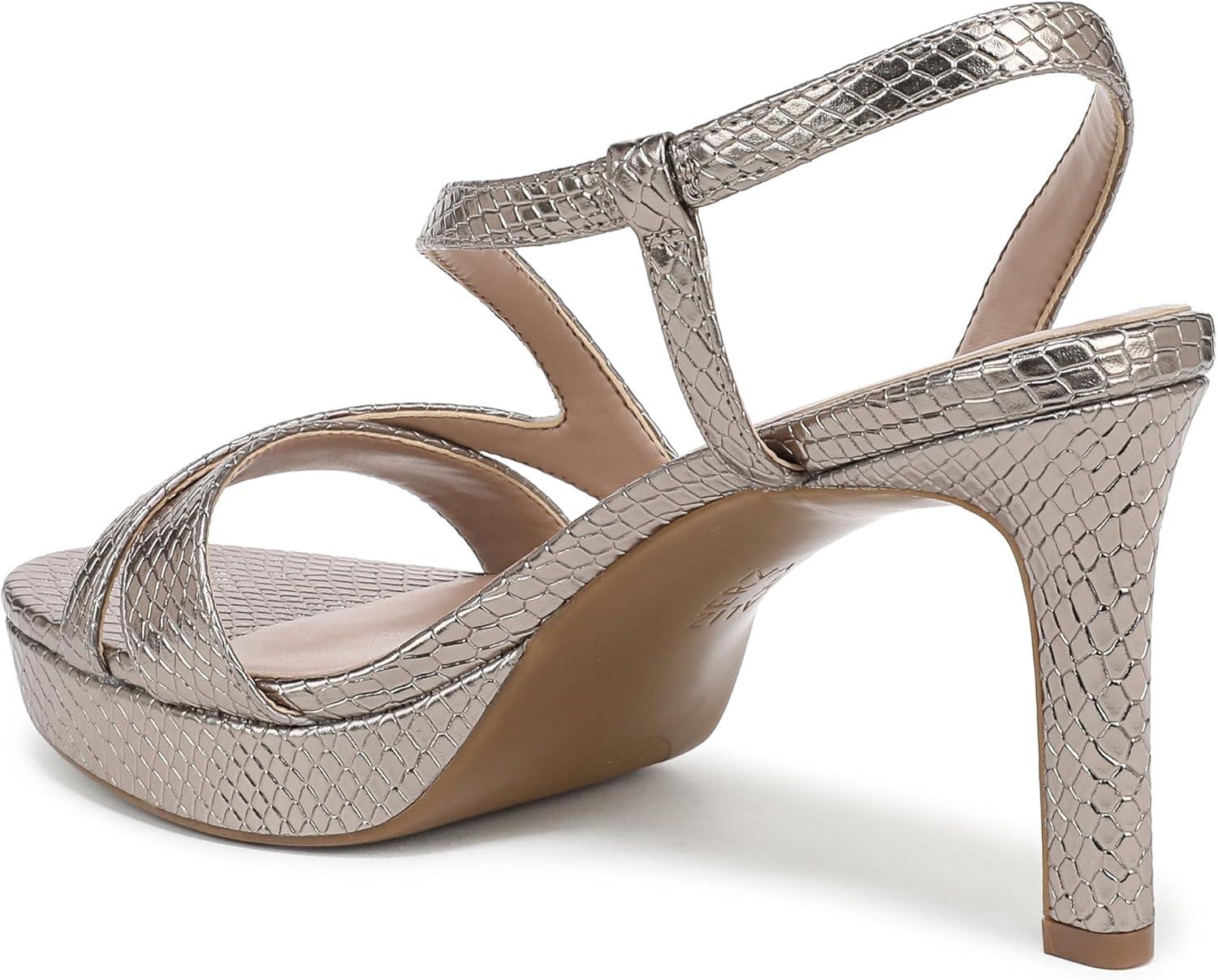 imageNaturalizer Womens Abby Heeled SandalPewter Snake Faux Leather