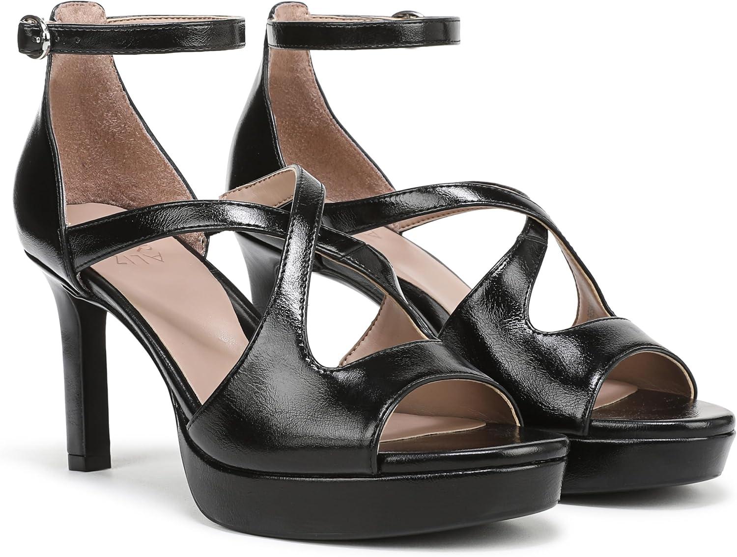 imageNaturalizer Womens Alicia Heeled SandalBlack Faux Leather