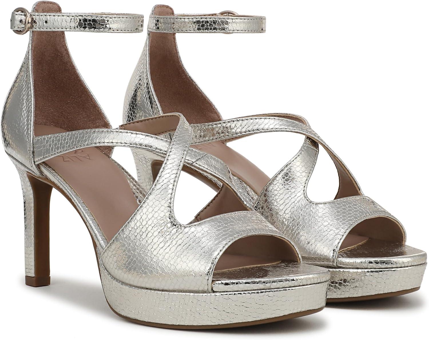 imageNaturalizer Womens Alicia Heeled SandalSilver Sand Faux Leather