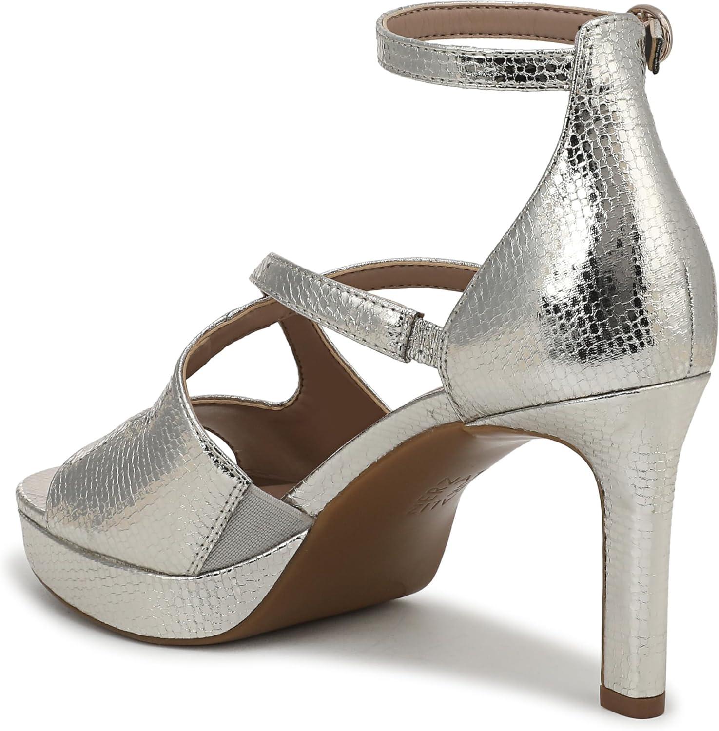 imageNaturalizer Womens Alicia Heeled SandalSilver Sand Faux Leather