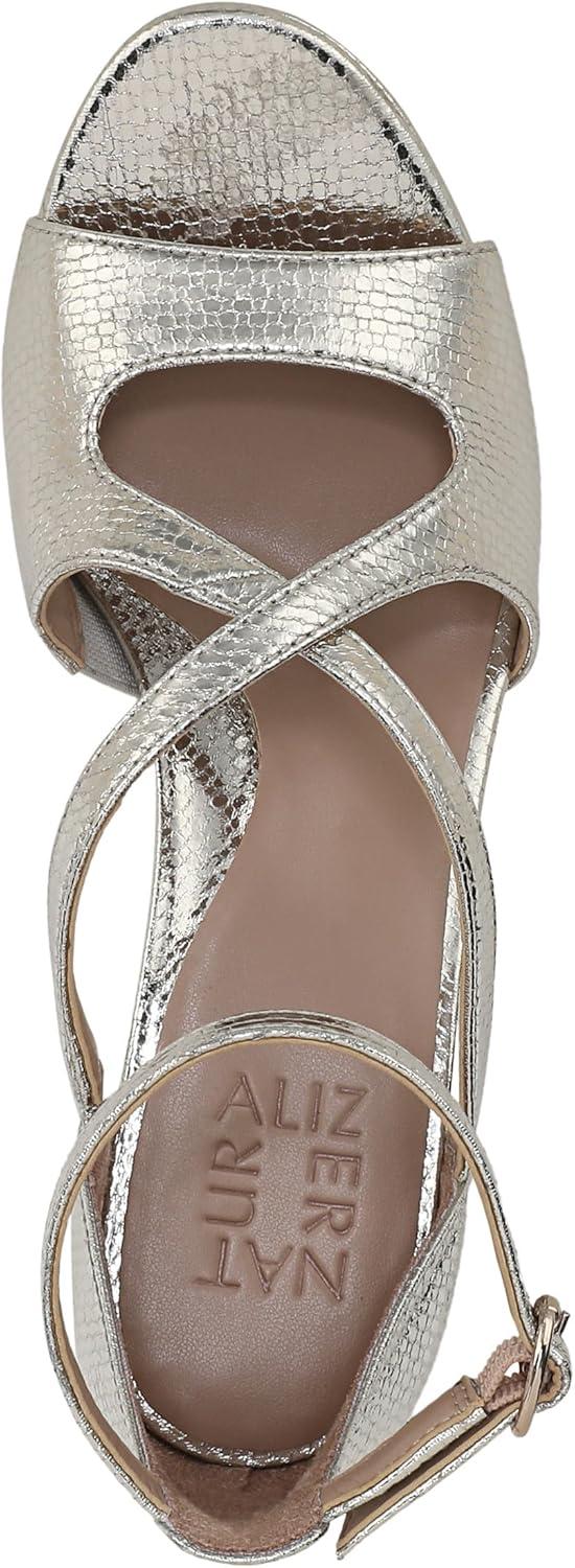 imageNaturalizer Womens Alicia Heeled SandalSilver Sand Faux Leather